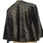 INC International Concepts Size Medium Leopard Faux Fur Shell Crop Jacket. New Brown Photo 2
