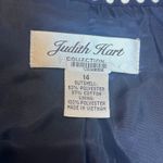 Judith Hart Collection Navy White Polka Dot Blazer Women's Size 14 Blue Photo 5