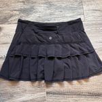 LULULEMON Women’s Size 6 Run PACE SETTER Sporty Skirt Skort BLACK Ruffle #92 Photo 9