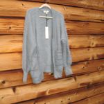 NWT Pinch Faux Fur Soft Cardigan Knit Sweater S M Blue Photo 2