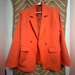 Boohoo Megan Fox Oversized Double Breast Orange Blazer,Size US 6,Great Photo 0