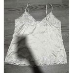 La Fiore Vintage Women's Lace Cami Top Sleeveless Lingerie Tank Top in Ivory Med White Photo 4