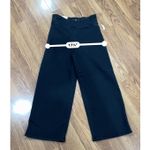 Frame The Jetset Wide Crop Pants in Sheen Noir Black Size 1 Stretch Pull-On Photo 2