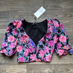 ZARA Floral Print Crop Top Photo 7