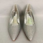 Nine West  Silver Metallic Heels 7.5 Pointed Toe Pumps Wedding Party Shoes Photo 1