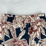 Rachel Zoe Midi Faux Wrap Skirt Womens L Multicolor Floral Linen Elastic Waist Photo 4