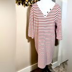 Draper James  Mariner Nautical Stripe V-Neck T-Shirt Dress - Size 1X💛 Photo 1