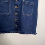 Gap  Button Front Denim Mini Skirt Dark Wash Photo 6