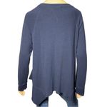 Michael Stars Women’s Size L Navy Blue Handkerchief Hem Lightweight Sweater Photo 3