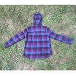 Eddie Bauer  Womens Flannel Shirt Jacket Button Up Hooded Plaid Medium Fall Basic Photo 3