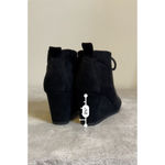 Bongo Women's  Black Suede Wedge Ankle Boots Size 8 Photo 4