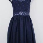 Bailey blue  Sheer Fit & Flare Cocktail Dress Photo 0