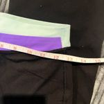 Lululemon  Women's 4 Ankle Flare Black Purple Aqua Waste Leggings Photo 2