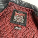 FLYING BIKES Oakwood Black Leather Moto Jacket Motorcycle Womens Size Medium Photo 9