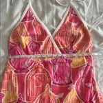 Lilly Pulitzer Halter Dress Y2K Womens Size 10 Coral Pink Photo 5