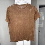 J.Crew NWT New Relaxed Linen T-shirt Short Sleeve Licorice Root Brown Photo 1