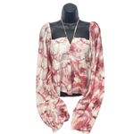 Lucy Paris  Womens Pink Tie-Dye  Cropped Shirt‎ S Photo 2
