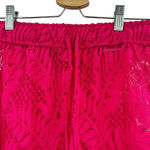 Lovers + Friends  Kaya Pants in Hot Pink Lace Wide Leg Size XS‎ Photo 4