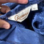 Alexandria Womens Blouse Top Blue Long Sleeve Mock Neck Size 10 Photo 2