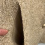 Adrienne Vittadini Cozy Tan Button Large wool blend cardigan sweater by Photo 3