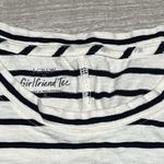 J.Crew  Girlfriend Tee Women's Small Navy & White Striped Cotton Crew Neck Photo 1
