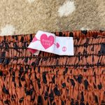 Buddy love brown black leopard print puff sleeve blouse women’s size small Photo 2