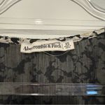 Abercrombie & Fitch Thong Body Suit V Neck Floral Lined black white Size XS Photo 2