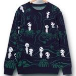 Her Universe Studio Ghibli Princess Mononoke Kodama Forest Glow-in-the-Dark Sweater Photo 0