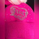 Juicy Couture Pink Beanie Scarf & Glove Set | Faux Fur Pom Pom, Rhinestones, NWT Photo 3