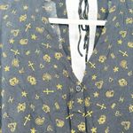 Motel Rocks Motel Womens Zodiac Novelty Print Astro‎ Crosena Mini Dress Size XL Black Gold Photo 2