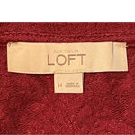 Loft  LONG SLEEVE BURGUNDY‎ MERLOT LACE DETAIL TOP SHIRT WOMEN'S SIZE MEDIUM Photo 4