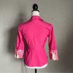 Lilly Pulitzer  | Vibrant Pink Cotton Floral Wrap Top Sz 2 Photo 5