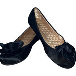 Birdies NWOT  The Finch Rare Black Satin Flats with Floral Toe Decoration-size 11 Photo 0