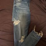 American Eagle Outfitters Ripped Blue Skinny Jeans Photo 1