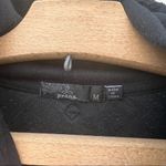 prAna black cowl neck hoodie sweatshirt with crochet lace overlay detail medium Photo 2