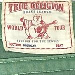 True Religion  Green Denim Stretchy Skinny Jeans ~ Women's Size 25 Photo 7