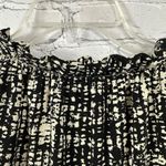 Banana Republic Women’s Sleeveless Ruffle Collar Shell Shirt Black & Tan M Photo 5