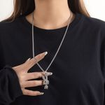FASHION sweater chain bunny pendant necklace Silver Photo 1
