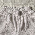 High Waist White Textured Shorts Size M Photo 6