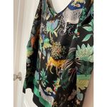 Wantschun Women's Cheetah Zebra Jungle Print Spaghetti Strap Tank Top US Small S Black Photo 1