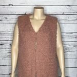 Southern Stitch NWT Size 2XL/3XL Dusty Pink Clasp Front Faux Fur Vest Jacket Photo 2
