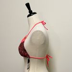 Quintsoul Beastie Girl Triangle Bikini Halter Top Fluorescent Splatter Medium Orange Size undefined Photo 4