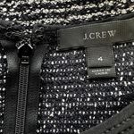 J.Crew  Tweed A Line Tank Dress Mini Crew Neck Back Zip Career Chic Black 4 Photo 2