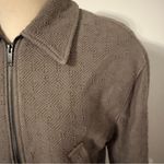 Amanda & Chelsea  Olive Cotton Bouclé Zip Bomber Jacket Size XS Photo 1