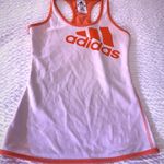 Adidas  Orange & White Athletic Tank Top Size Small Photo 0