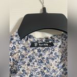 Summer Floral Blue Maxi Dress size Medium Photo 2