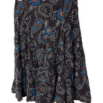 Relativity  Y2K Brown Paisley Floral Corduroy Midi Skirt Size 10 Photo 0