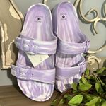 Shade & Shore Slides Lavender Purple Tie Dye Beach Shoes Womens 8 Sandals Photo 3
