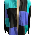 JM Collection By Jennifer Moore Y2K 90’s/2000’s Era color Block Full Zip Sweater Photo 0