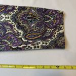 J.Crew  City Fit 12W Purple Paisley Stretch Low Rise Colorful Ankle Trousers Crop Photo 6